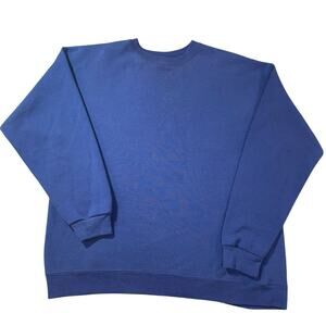 Vintage Cheetah Sweatshirt Mens XL Blue Made in USA 80s 90s